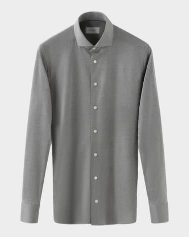 Eton Men's Signature Filo di Scozia Jersey Contemporary-Fit Dress Shirt