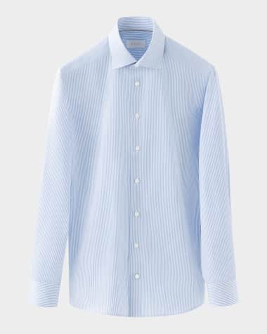 Eton Men's Stripe Twill Contemporary-Fit Dress Shirt