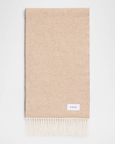 Eton Men's Cashmere Double-Faced Scarf