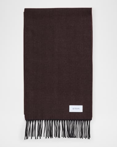 Eton Men's Herringbone Merino Wool Scarf