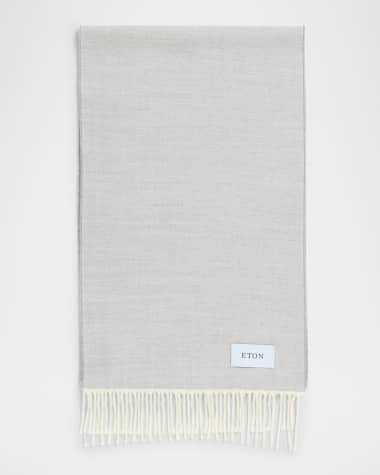 Eton Men's Herringbone Merino Wool Scarf