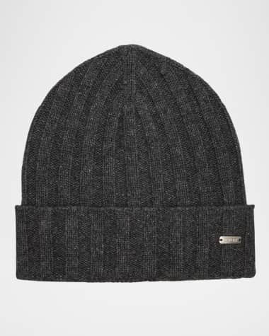 Eton Men's Cashmere Rib Knit Beanie Hat