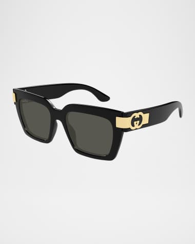 Gucci Oversized Plastic Cat-Eye Sunglasses