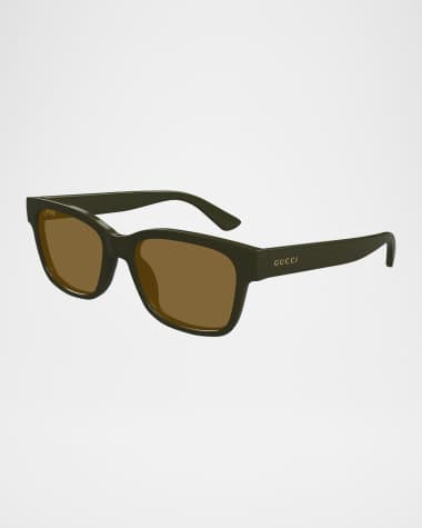 Gucci Men's GG1716SM Plastic Rectangle Sunglasses
