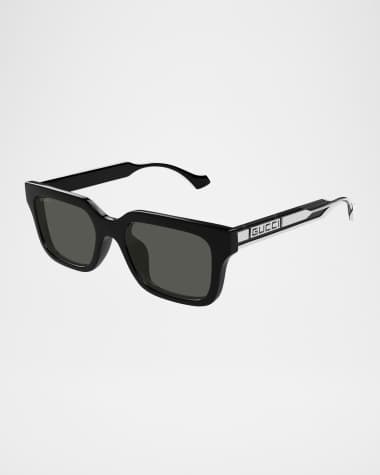 Gucci Men's Transparent Rectangle Sunglasses