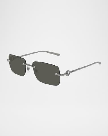 Gucci Men's GG1703SM Rimless Rectangle Sunglasses