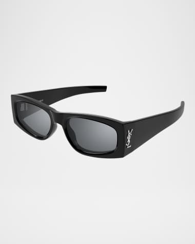 Saint Laurent Rectangular Acetate Sunglasses