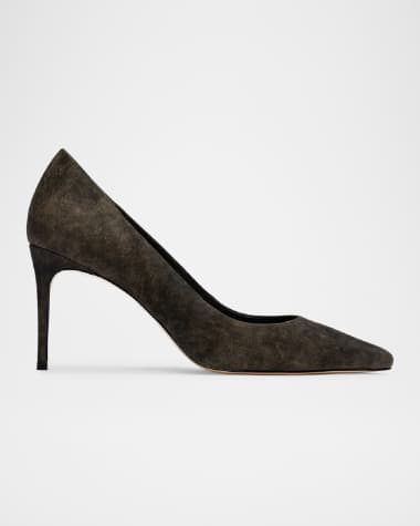 Black Suede Studio Amaya Suede Classic Pumps