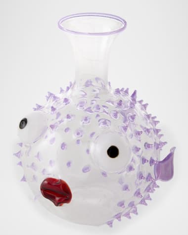 Massimo Lunardon Pufferfish Decanter, 68 oz.