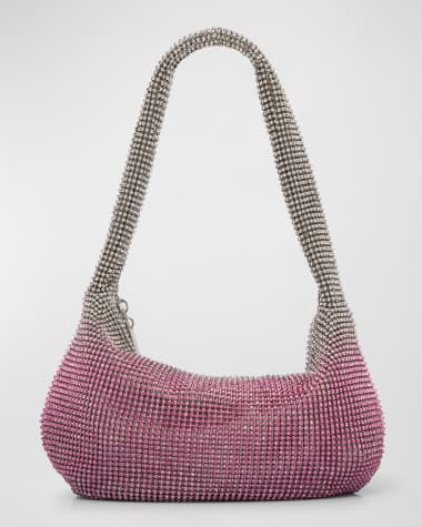Whiting & Davis Adrienne Two-Tone Crystal Hobo Bag