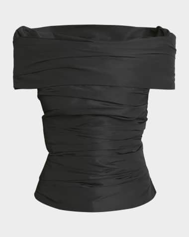 Coperni Off-The-Shoulder Taffeta Top