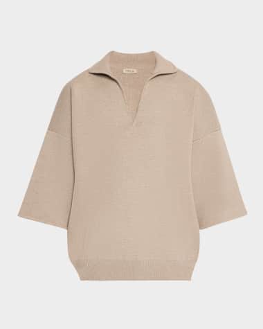 Fear of God Men's Wool Boucle Polo Sweater