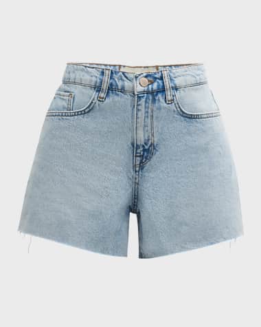 Triarchy T-Long High Rise Cut-Off Denim Shorts