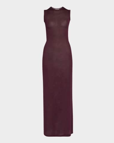 Ferragamo Long Lurex Knit Dress