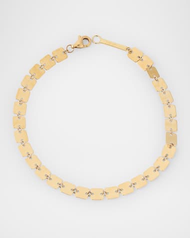 LANA 14K Gold Laser Square Chain Bracelet
