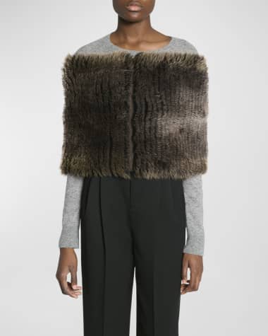 Saint Laurent Fur Cashmere Snood