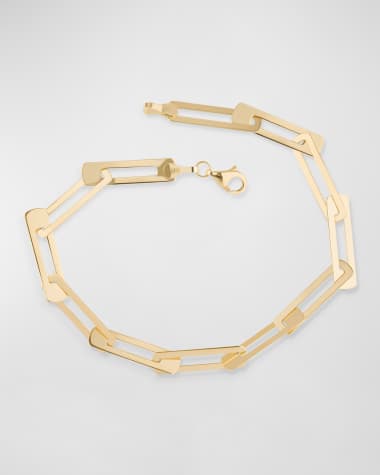 LANA Laser Open Interlocking Rectangle Bracelet