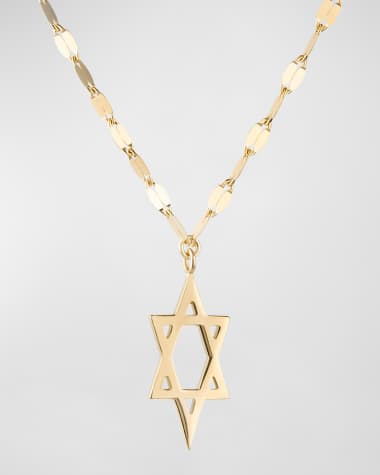 LANA Star of David Charm Necklace with Jump Ring, 16-18"L