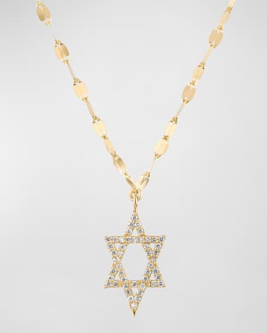 LANA Flawless Star of David Pendant Necklace with Jump Ring, 16-18"L