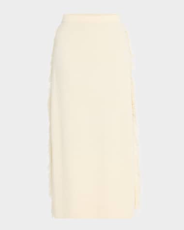CLEA Canton Long Fringe Knit Skirt