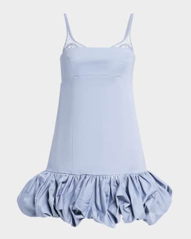 CLEA Daisy Bubble Hem Mini Dress