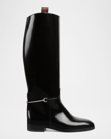 Gucci Michelangelo Leather Bit Riding Boots