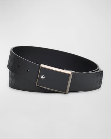 Montblanc Men's Extreme 3.0 Leather Plate-Buckle Belt