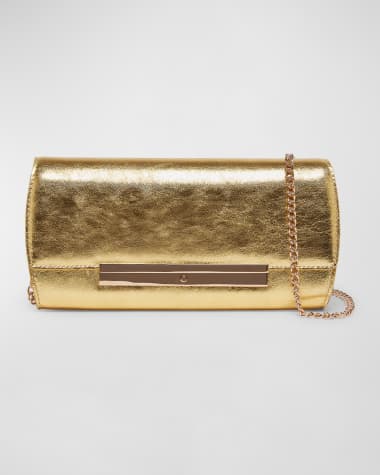 Gold designer clutch on sale