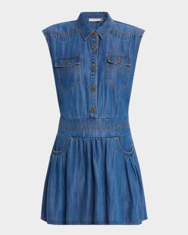 Ramy Brook Paxton Chambray Mini Dress