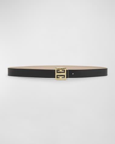 Givenchy 4G Leather & Gold Reversible Belt