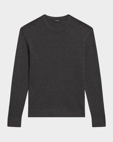 Theory Men's Riland Cable-Knit Crewneck Sweater