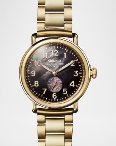 Shinola Men's Runwell Sub Second PVD Gold Bracelet Watch, 41mm