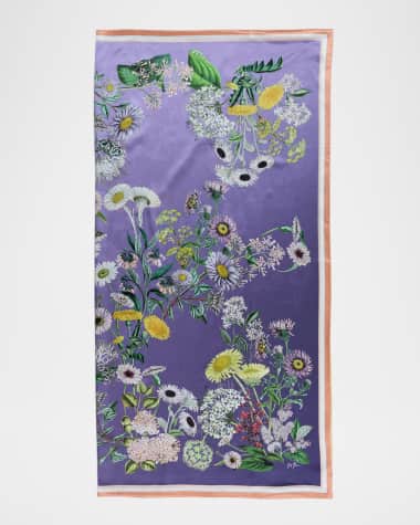 St. Piece Yuri Double Sided Floral-Print Scarf