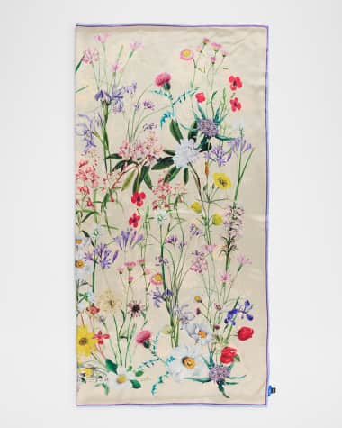St. Piece Neiman Marcus Exclusive Whitney Double Sided Floral-Print Silk Scarf