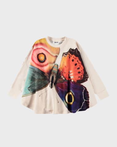 Molo Girl's Marcella Butterfly Graphic T-Shirt, Size S-L