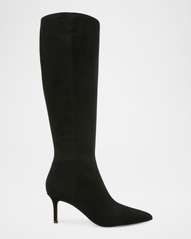 Veronica Beard Suede Stiletto Knee Boots