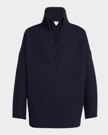 Bottega Veneta Men's Compact Wool Double V-Neck Sweater