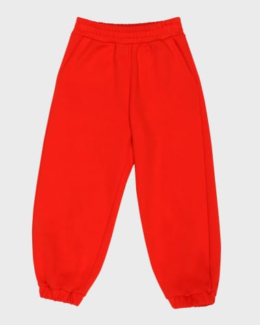 Fendi Kid's Sweatpants W/ Monogram Square, Size 4-6 Kid's Sweatpants W/ Monogram Square, Size 8-14