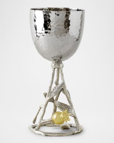 Michael Aram Pomegranate Silver and Gold Kiddush Cup with 24K Gold