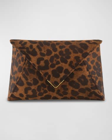Tyler Ellis Signature Lee Small Leopard Satin Clutch