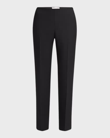 THE ROW Vesco Straight-Leg Ankle Wool Pants