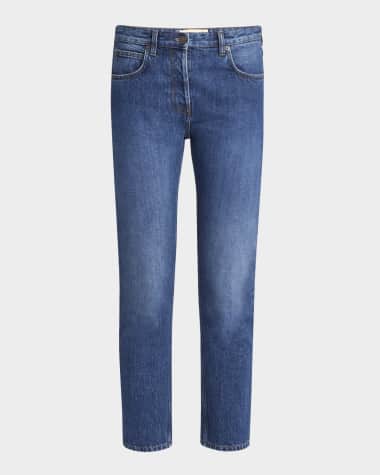 THE ROW Riaco Mid-Rise Straight-Leg Ankle Jeans
