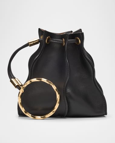 Ulla Johnson Adria Pleated Wave Pochette Bucket Bag