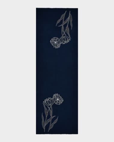 Janavi India Marina Beaded Merino Wool Scarf