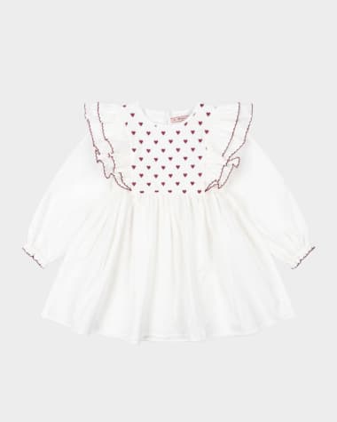 Konges Slojd Girl's Scallop Trim Day Dress, Size 18M-10