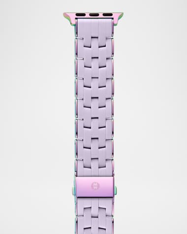 MICHELE 5 Link Silicone Wrapped Bracelet Band for Apple Watch, Lavender