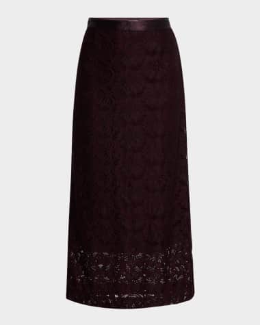 Derek Lam 10 Crosby Marjorie Floral Lace Pencil Skirt