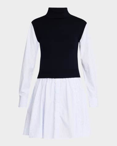 Derek Lam 10 Crosby Cressida Mixed-Media Dress