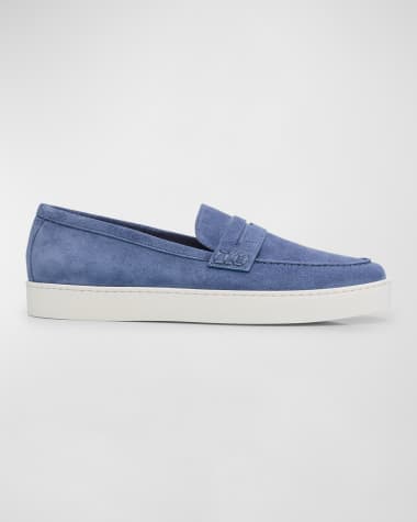 Manolo Blahnik Men's Ellis Suede Penny Loafers