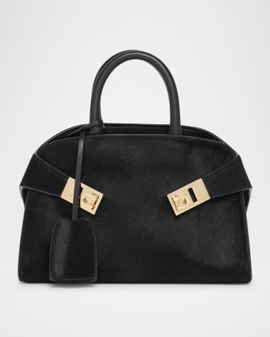 Ferragamo Mini Hug Horsehair Top-Handle Bag
